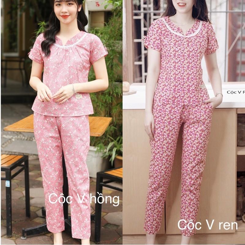Đồ bộ maejc nhà nữa, quần áo mặc nhà đẹp, sau sinh chất kate hàn mềm, mịn