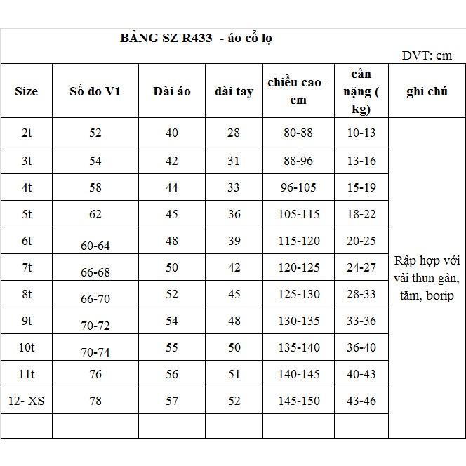 Rập giấy A0 mã R433- áo thun cổ lọ (BẢN VẼ)