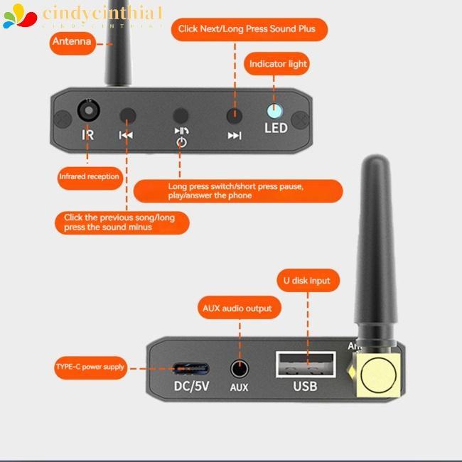 Thiết Bị Nhận Tín Hiệu Âm Thanh Bluetooth Không Dây 3.5mm T30