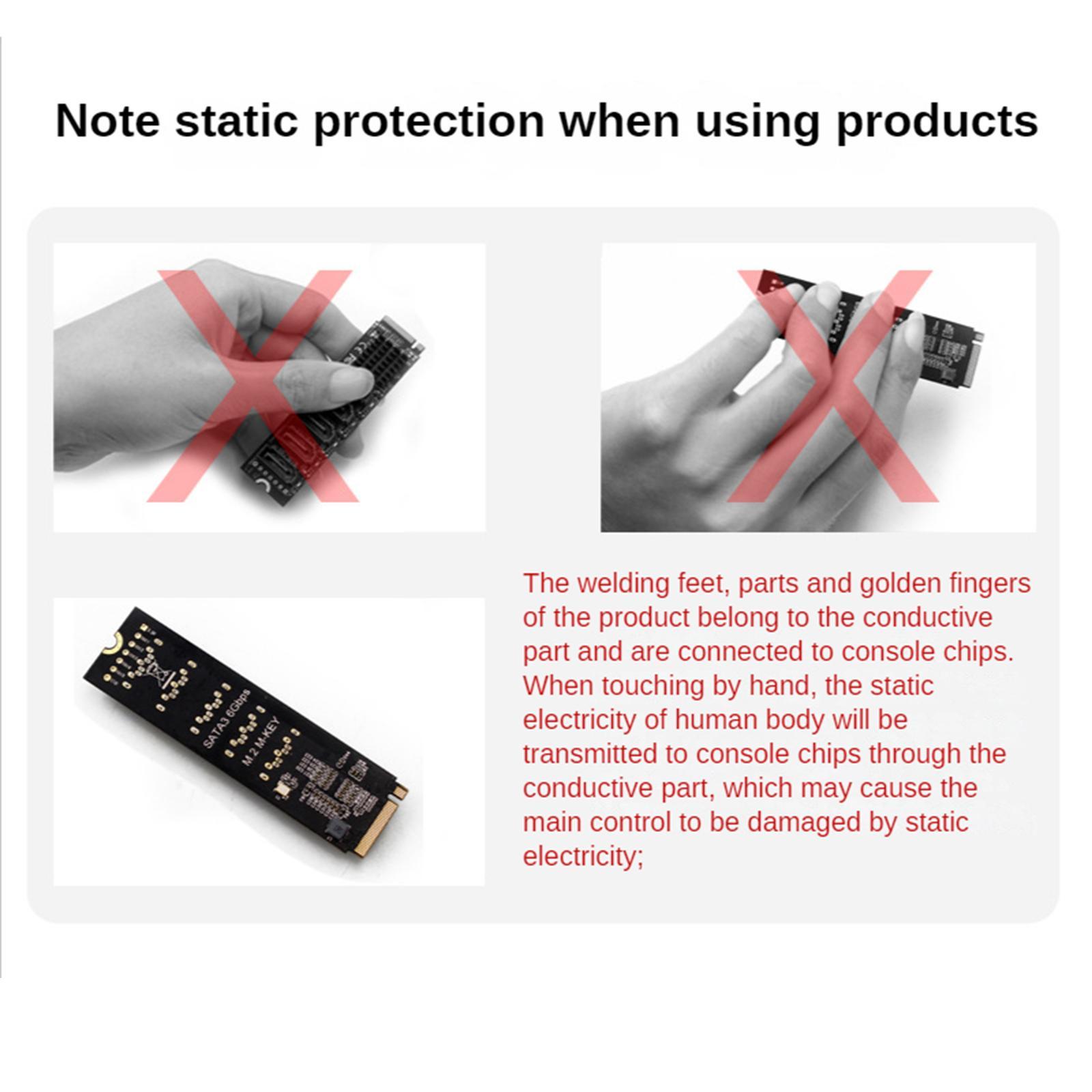 M.2 to SATA Hard Disk Adapter Card, PCIe3.0 Hard Drive, A+E M2 ,A+E Key Jmb582 for PC