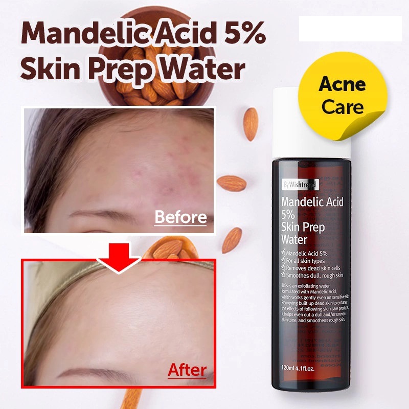 Dung Dịch Tẩy Da Chết Hoá Học Thanh Lọc Lỗ Chân Lông By Wishtrend Mandelic Acid 5% Skin Prep Water 120ml