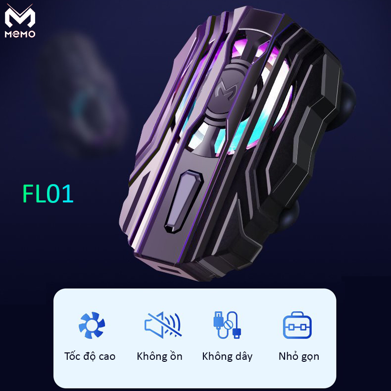 Quạt tản nhiệt điện thoại gaming SIDOTECH FL1 / FL5 / DL5 / DL6 ( 2 phiên bản sò lạnh và quạt gió) làm mát hạ nhiệt nhanh khi chơi game bị nóng phù hợp cho game thủ mobile Liên Quân Tốc Chiến FF PUBG - Hàng Chính Hãng