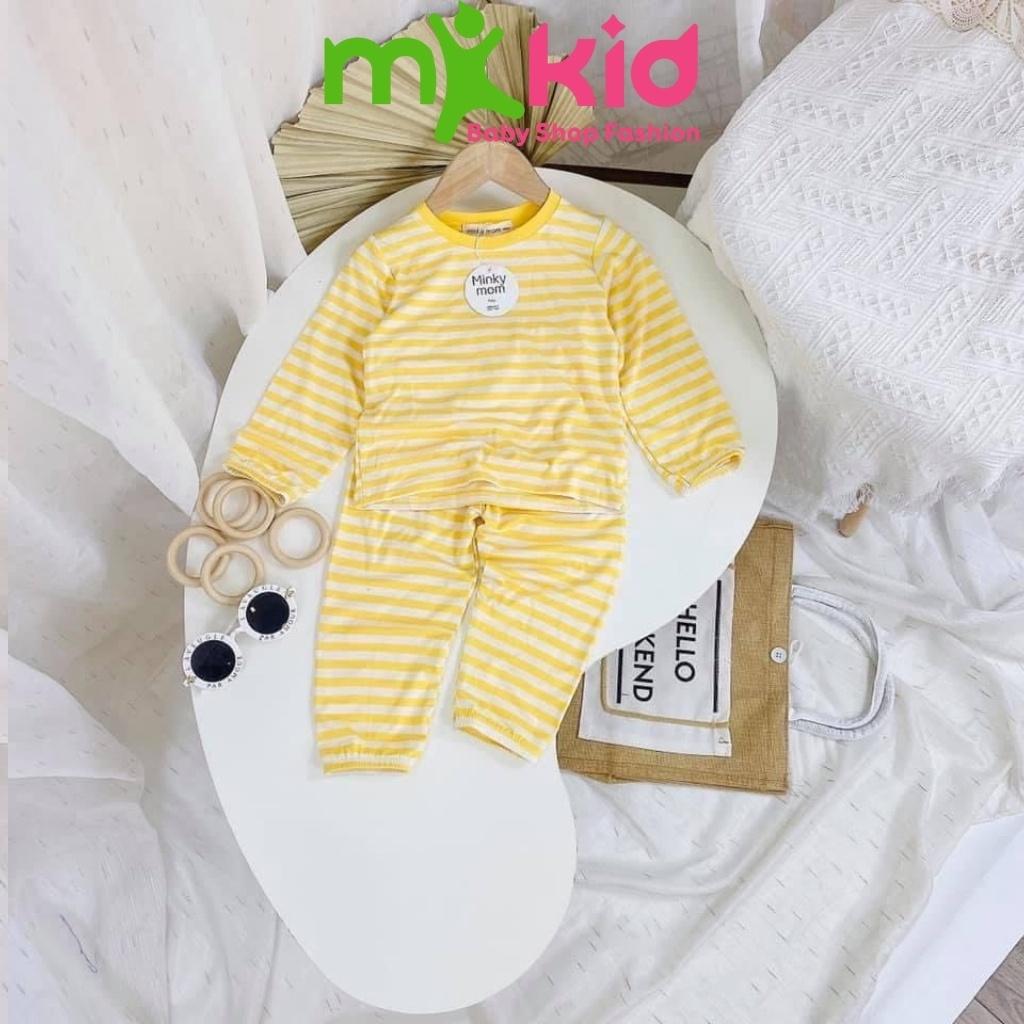 Bộ Thu Đông Dài Tay Cho Bé Bộ Cotton Dài Tay Minky Mom Cho Bé Trai Bé Gái Với Họa Tiết Siêu Dễ Thương .