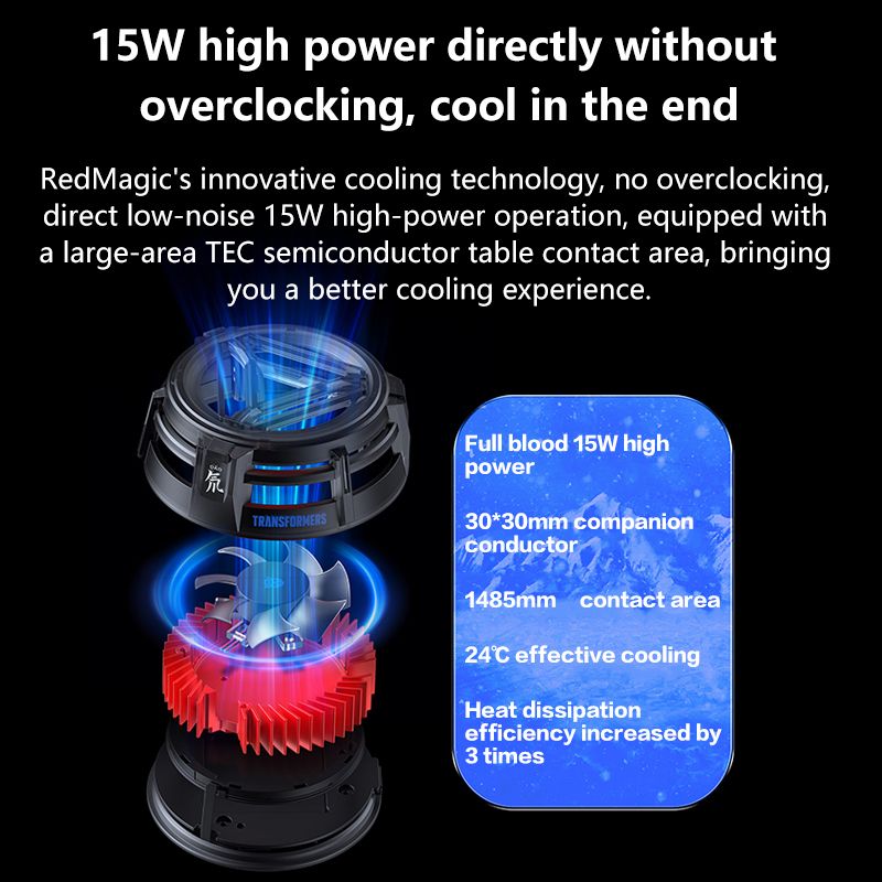 Quạt Tản Nhiệt Điện Thoại Từ Tính Red Magic Ice Magnetic Cooler 4【RGB Tùy Chỉnh ◆ Tốc Quạt 9000RPM】- Hàng Nhập Khẩu