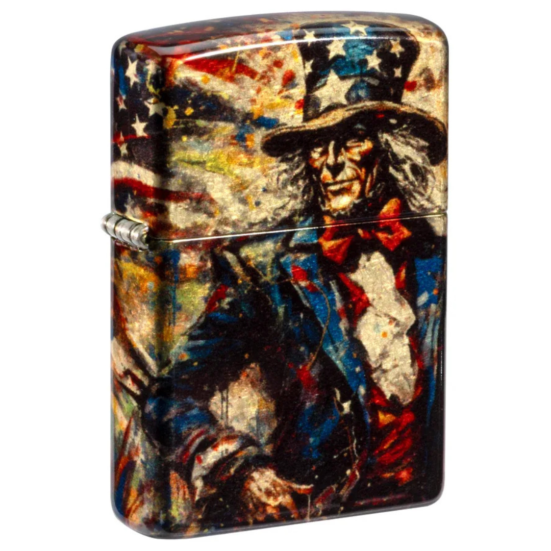 Bật Lửa Zippo Uncle Sam Fusion Design - Hàng Chính Hãng - Công Nghệ In 540 Fusion Tràn Viền 4 Mặt