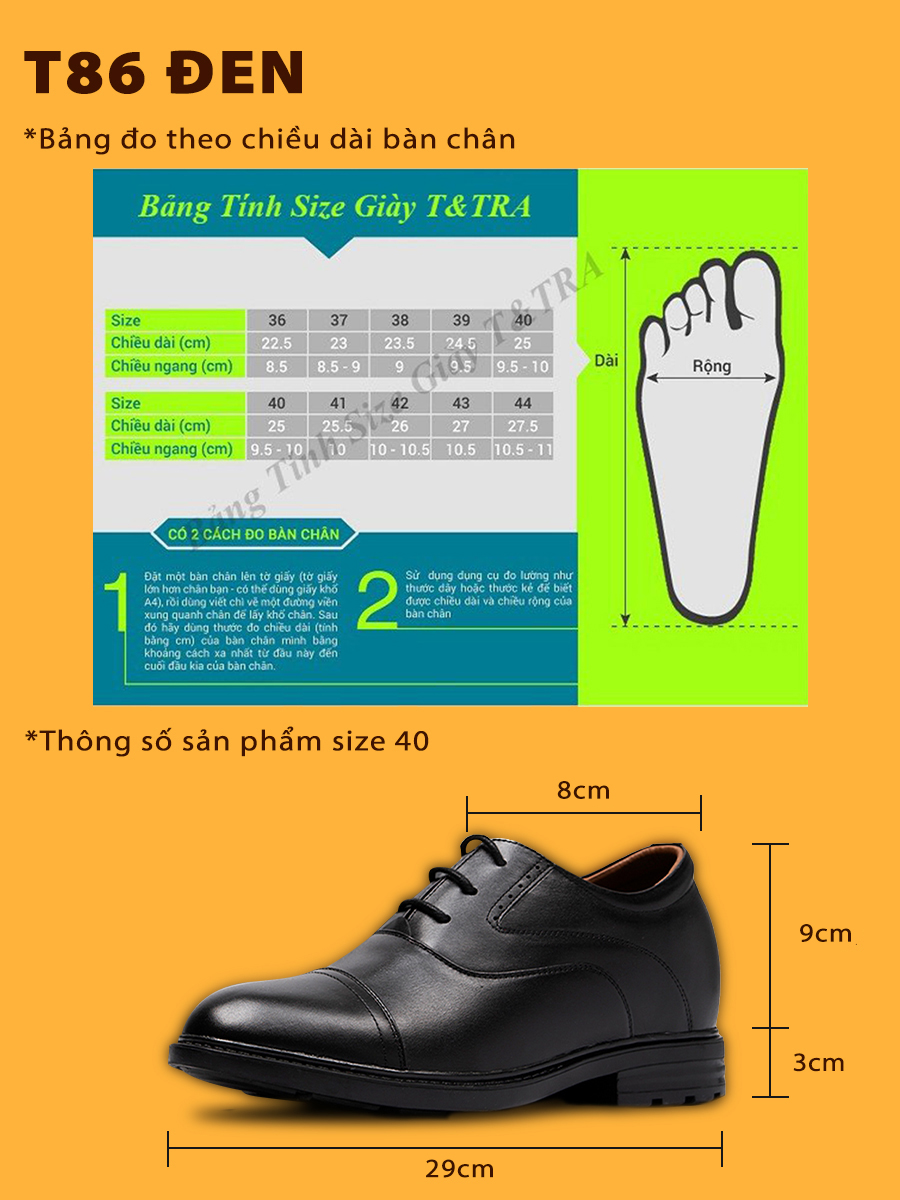 Giày Độn Nam T&TRA T86Đ