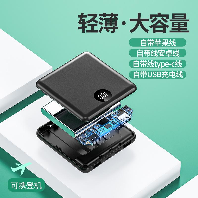 Sạc dự phòng phong cách mới nhất 20000 mAh sạc nhanh nhựa mỏng nhỏ gọn di động có hỗ trợ dòng dung lượng lớn