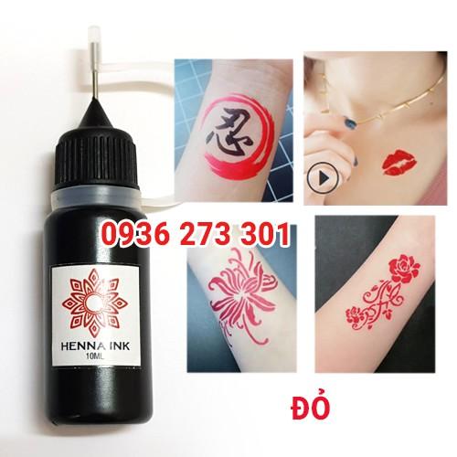 Mực tạm thời HENNA INK đầu kim 10ml