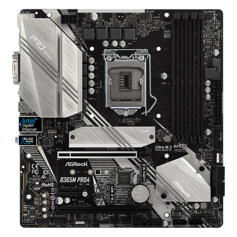 Bo Mạch Chủ Mainboard ASRock B365M Pro4 Socket 1151 - Hàng Chính Hãng