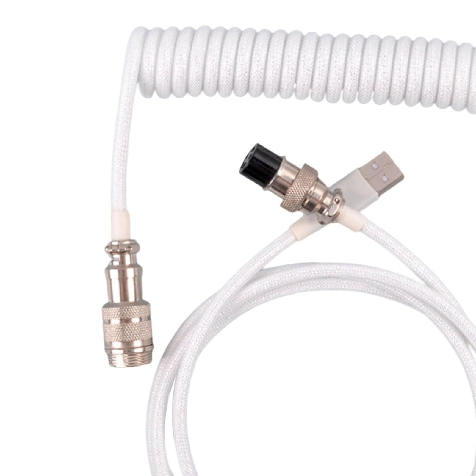 USB Type C Cable Charging Type C to USB Split Cable with Metal Connector for Mechanical Keyboard