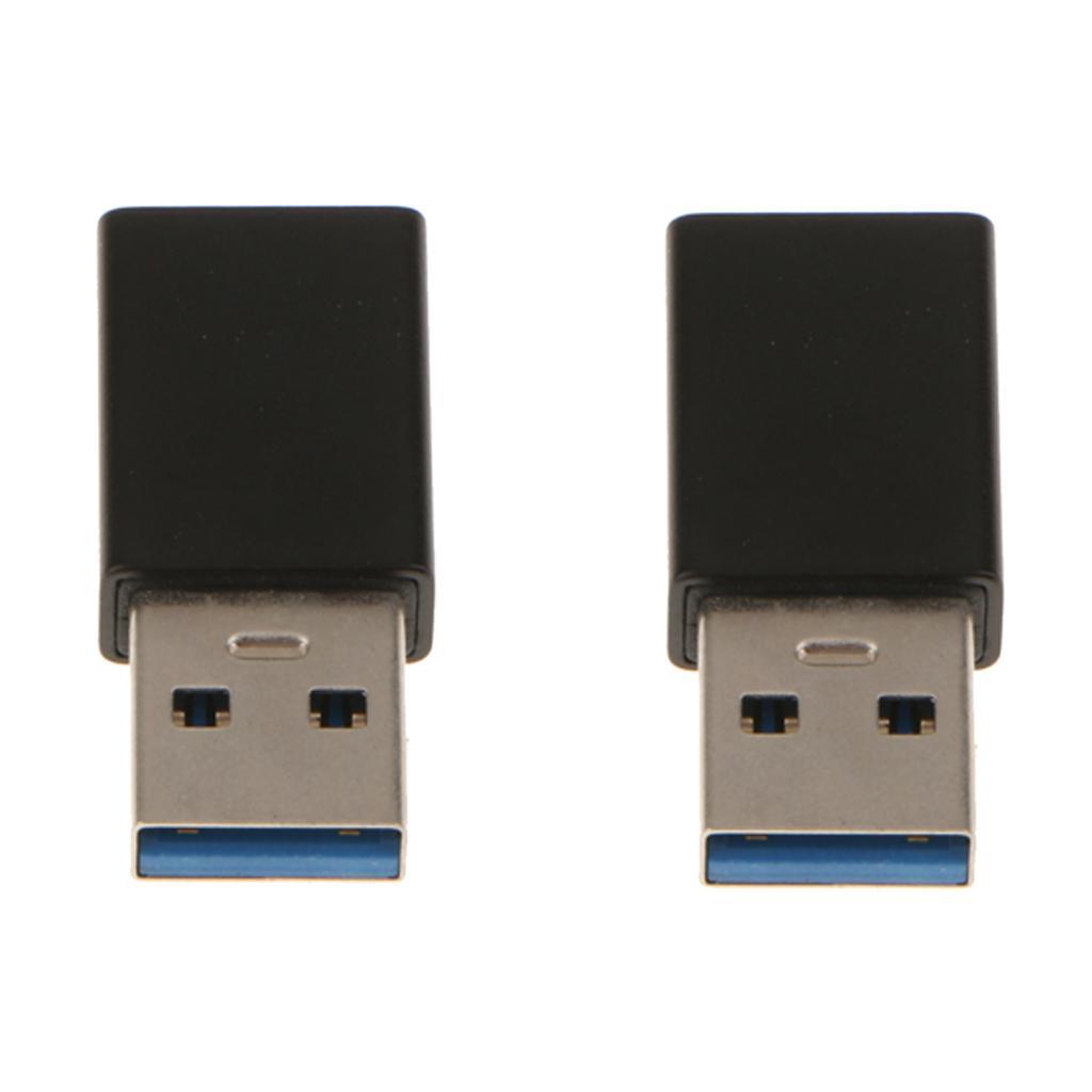 2x USB Type C Socket To Type A USB 3.0 Converter Connection Adapter
