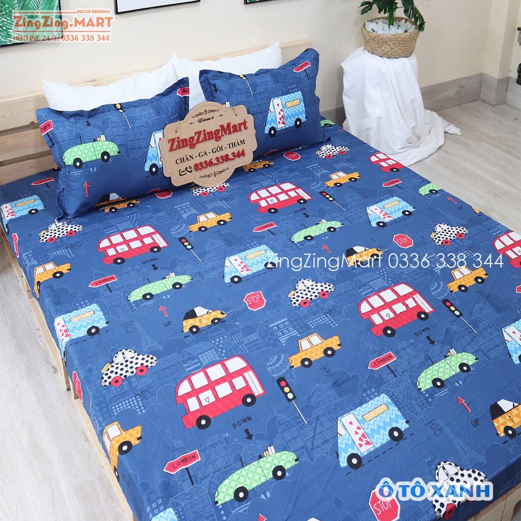 (Giá hủy diệt) Bộ Ga Kèm Đôi Vỏ Gối Poly Cotton Siêu Ngộ Nghĩnh M6/M8 | Mẫu Kitty (được chọn mẫu)