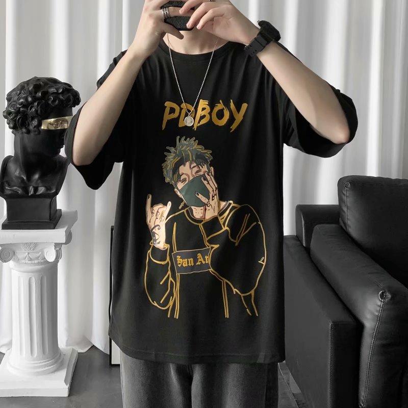 Áo Thun Nam Tay Ngắn In Hình Mặt Nạ Cá Tính