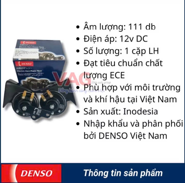 Còi sên cho xe máy ôtô âm thanh lớn bộ 2 còi hàng loại tốt