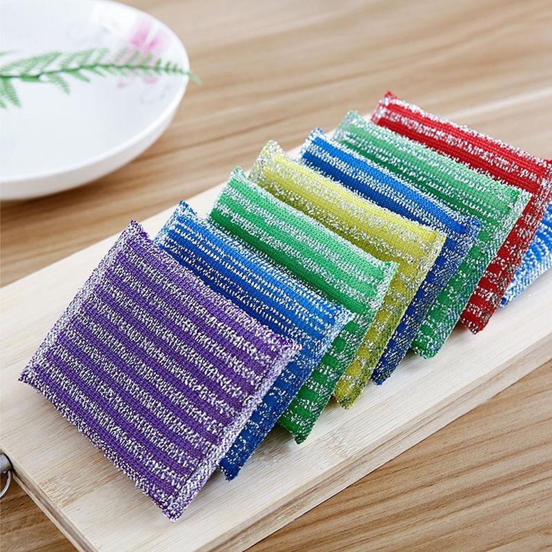 Mút Rửa Chén Hai Mặt Ánh Kim Loại Dùng Rửa Nồi Chén Đĩa Nhà Bếp