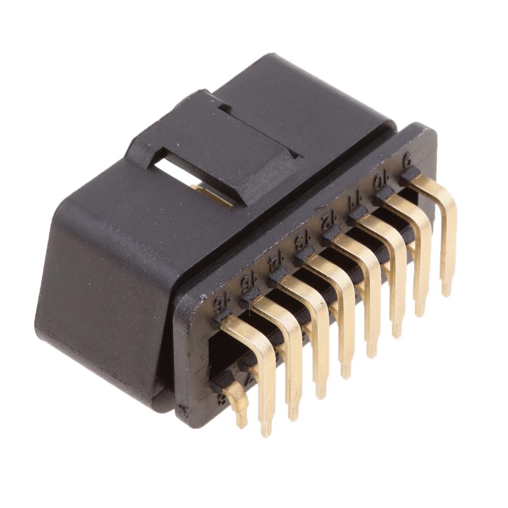 OBDII OBD2 16 Pin Góc 90 Độ Nam Cắm Cổng Kết Nối Bộ Chuyển Đổi