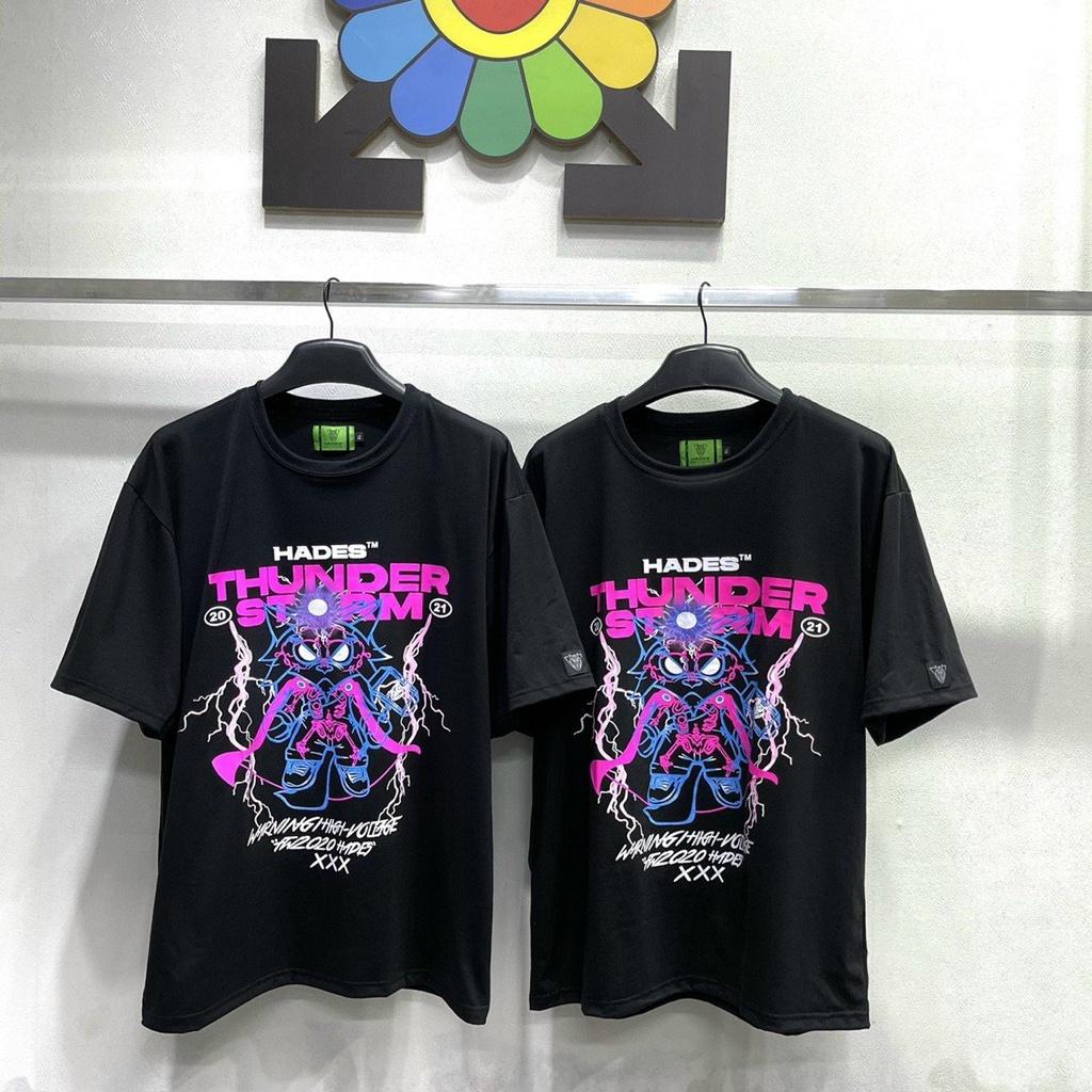 Áo thun unisex tay lở Thunder Storm đầy đủ tag cổ tag tay - THUNDER STORM TEE || Hany Shop