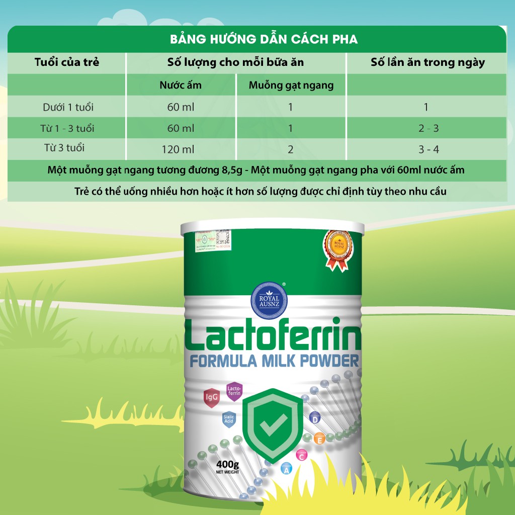 Lactoferrin formula milk powder tăng cường sức đề  kháng