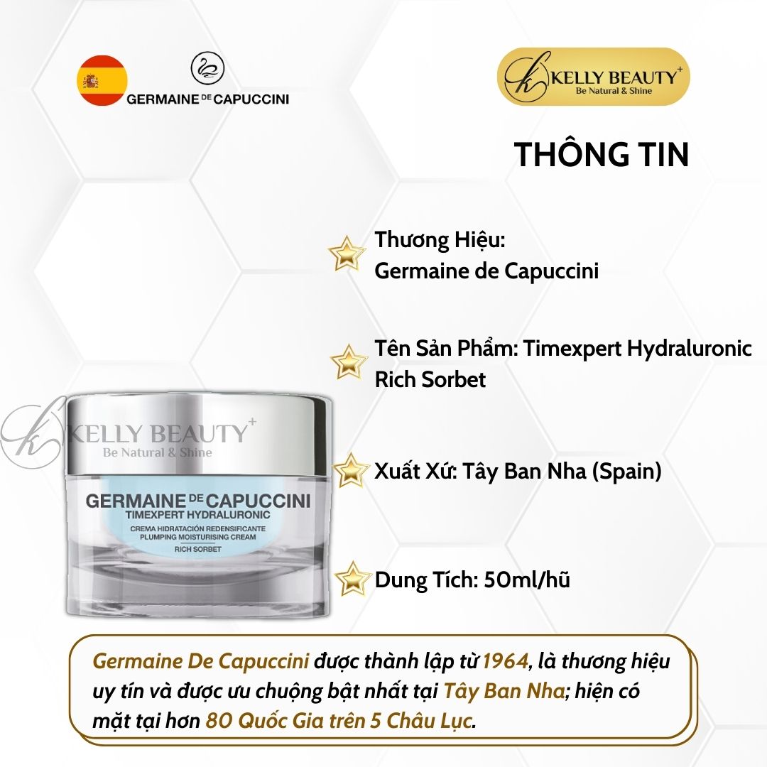 Kem Cấp Ẩm Cho Da Khô Timexpert Hydraluronic Rich Sorbet - Germaine de Capuccini | Kelly Beauty