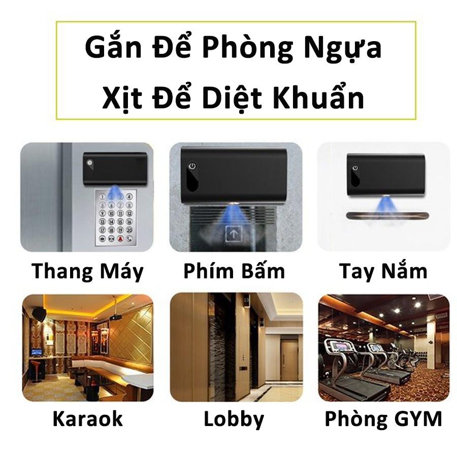 Máy xịt dung dịch sát khuẩn tay nắm cửa ứng tự động, Máy xịt cồn tự động treo tường, máy nhả cồn cảm ứng