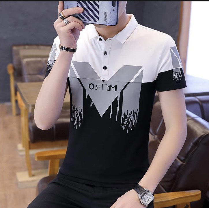 Áo Thun Nam, Áo Polo Nam Có Cổ Côtton Cao Cấp mẫu mới mặc tết 2023 phối sọc cực đẹp 3 màu sang trọng lịch lãm