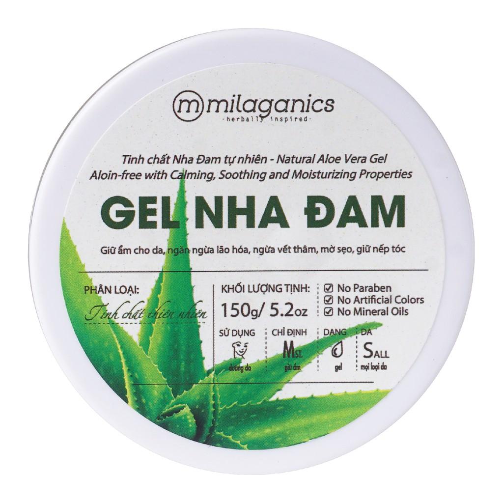 Gel Nha Đam Dưỡng Ẩm Đa Năng & Làm Mềm Da Từ Nha Đam Tươi MILAGANICS 150g (Hũ)