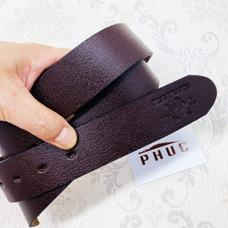 Thắt Lưng Nam Da Bò, Dây Nịt Nam Da Bò Nguyên Tấm bản 3.8cm Không Đầu Khóa OD Cao Cấp