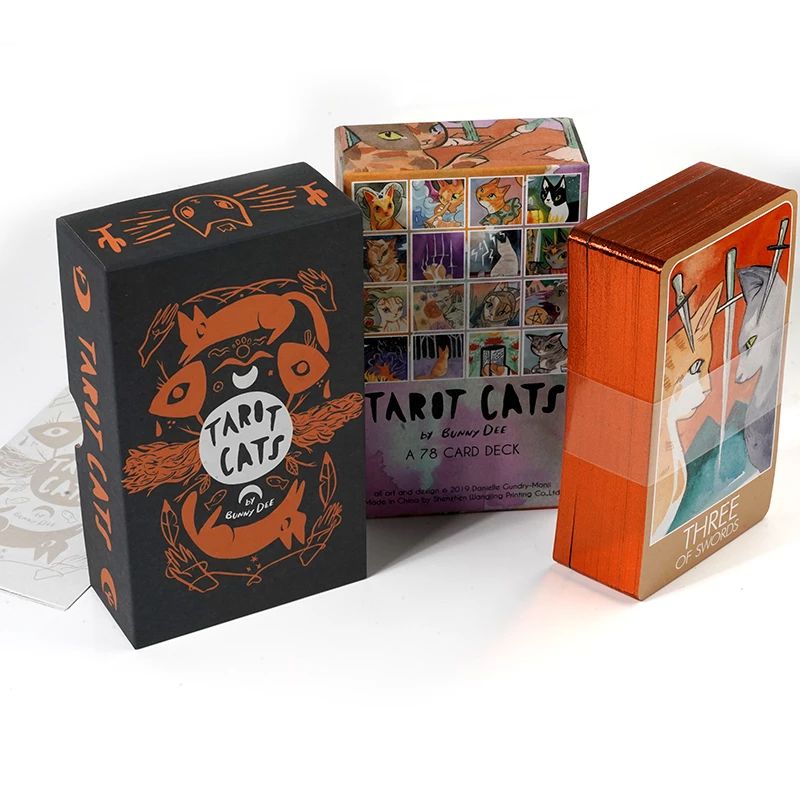 (Size Gốc) Bộ Bài Tarot Cats - Bài Bói Tarot Mèo Thẻ Mạ Cao Cấp