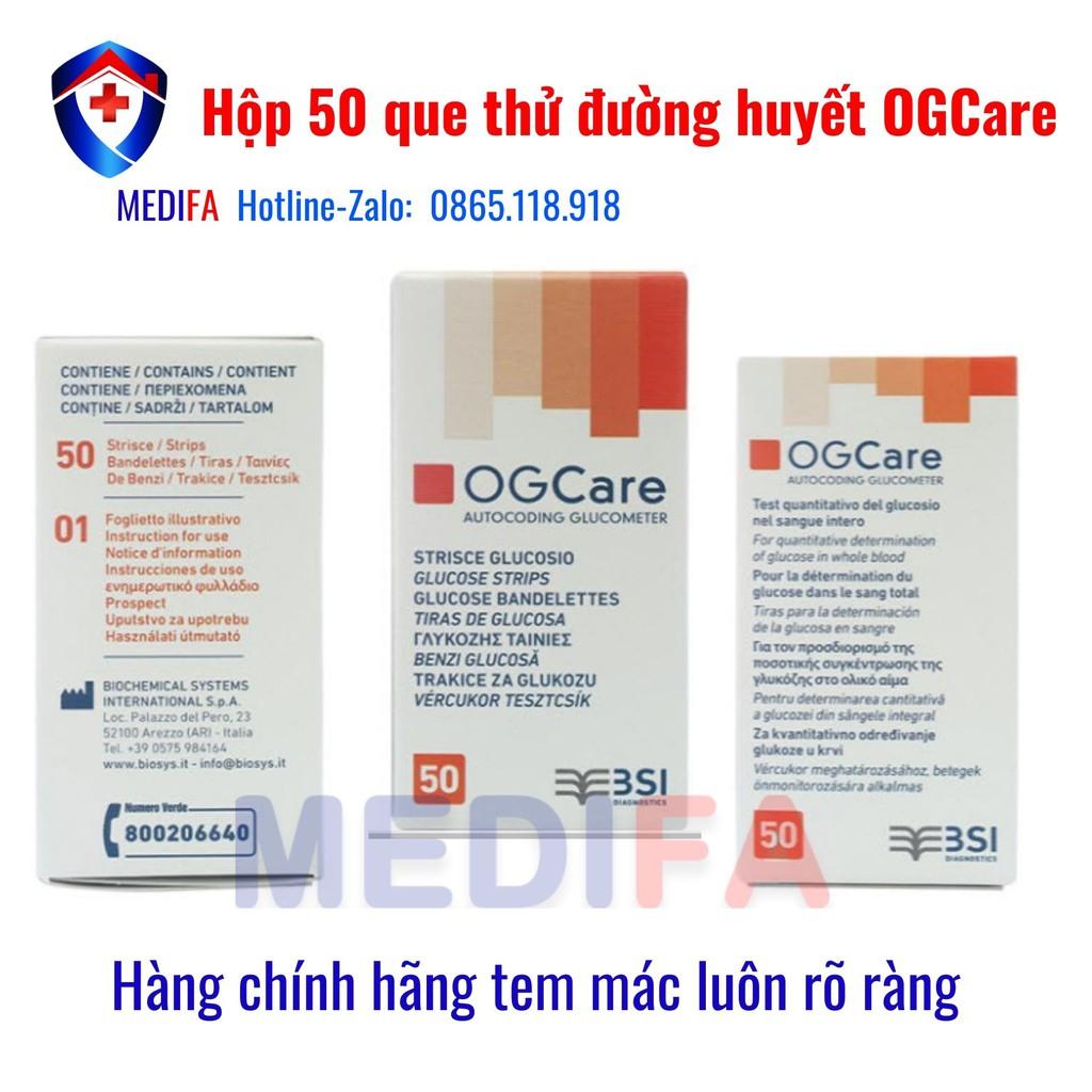 Hộp 50 Que Thử Đường Huyết Ogcare, Hàng Chính Hãng, Date Xa