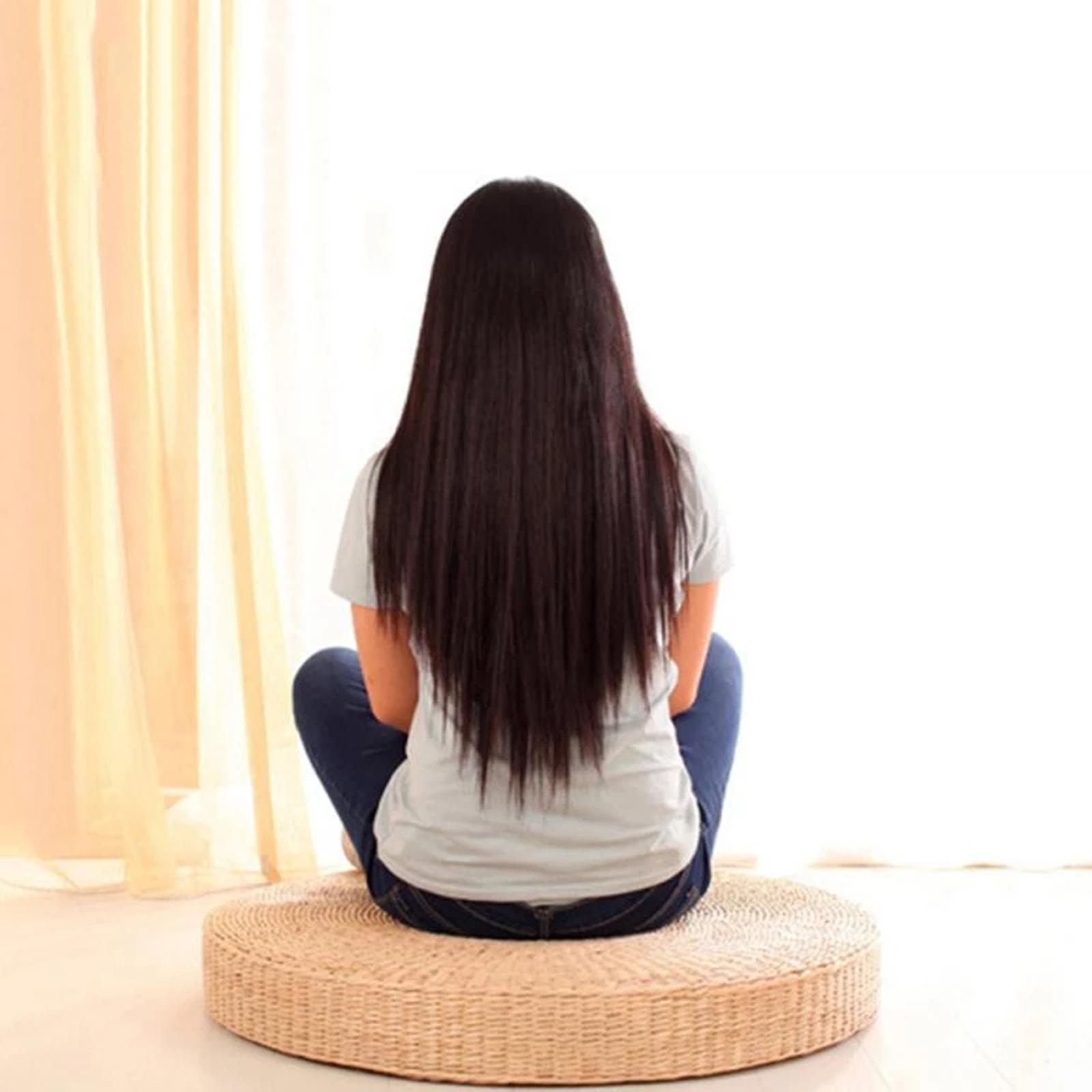 Round Straw Woven Tatami Cushion Floor Pouf Meditation Seat Mat