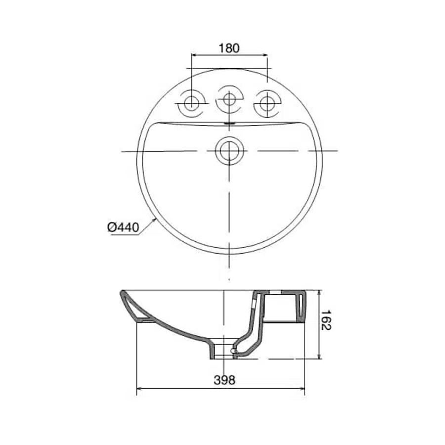 Lavabo bán âm bàn Viglacera V26, chất liệu sứ Ceramic phủ men Nano độc quyền, công nghệ Italia kháng khuẩn đến 89% - Hoa Sen Home - Hàng chính hãng