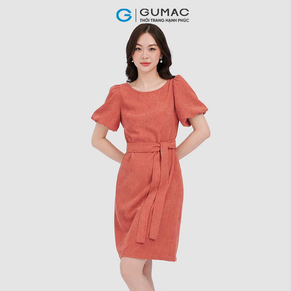 Đầm suông tay bí thời trang GUMAC DC11064