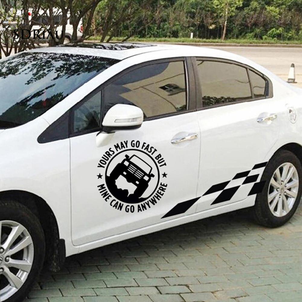 Miếng Dán Trang Trí Xe Hơi In Chữ Cá Tính