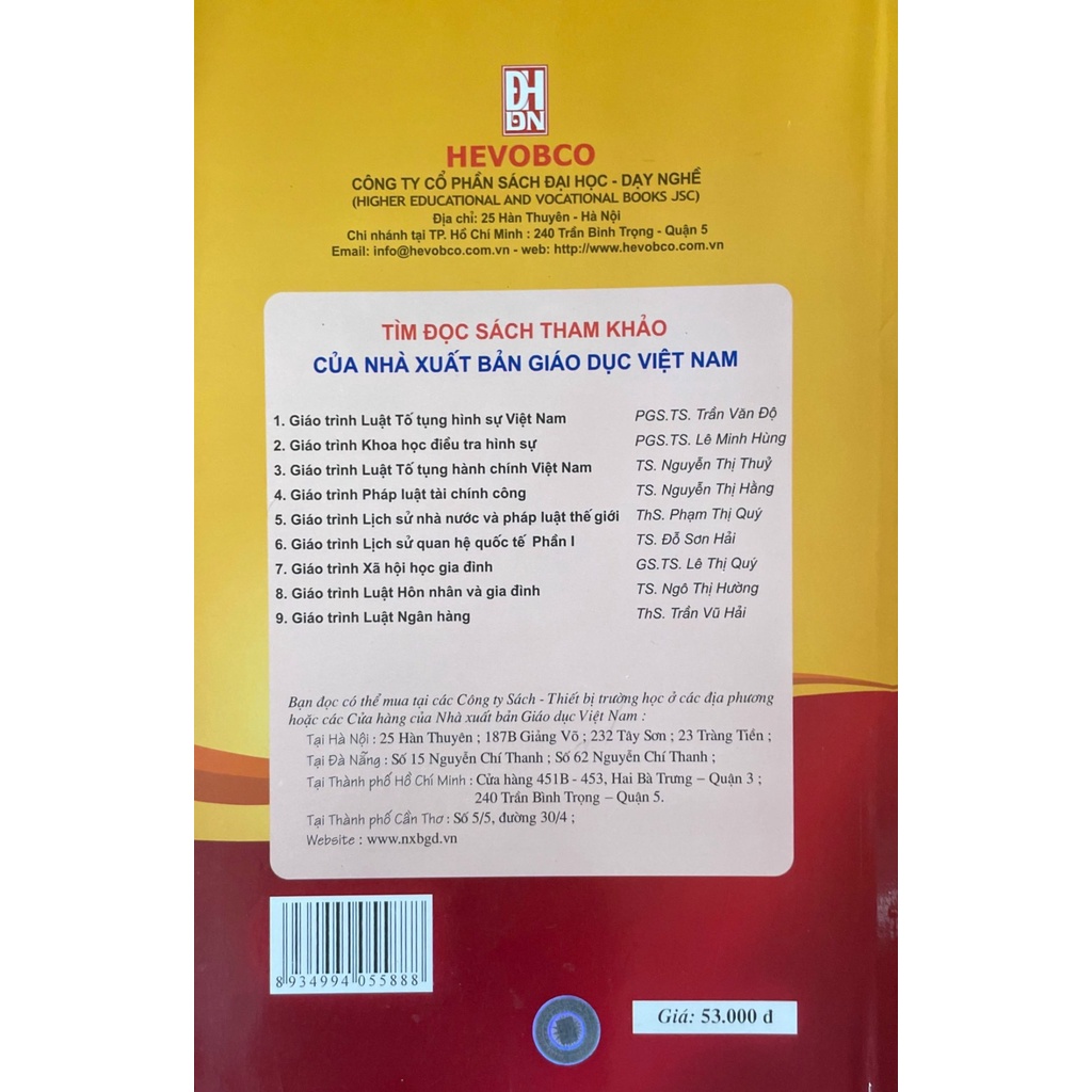 Giáo trình Luật Tố tụng dân sự Việt Nam (Dùng trong các trường Đại học chuyên ngành Luật, Công an)