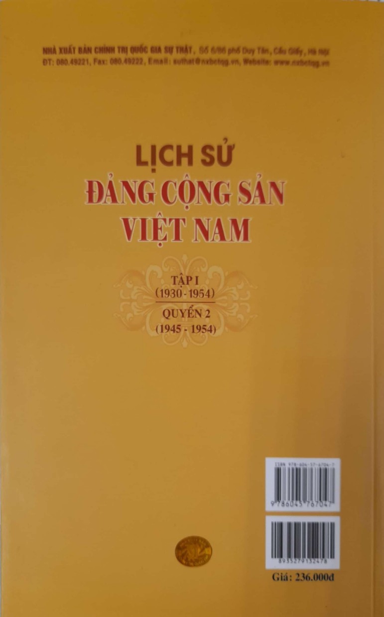 Lịch Sử Đảng Cộng Sản Việt Nam Tập 1(1930-1954) Quyển 2 (1930-1954) (Xuất bản lần thứ hai)