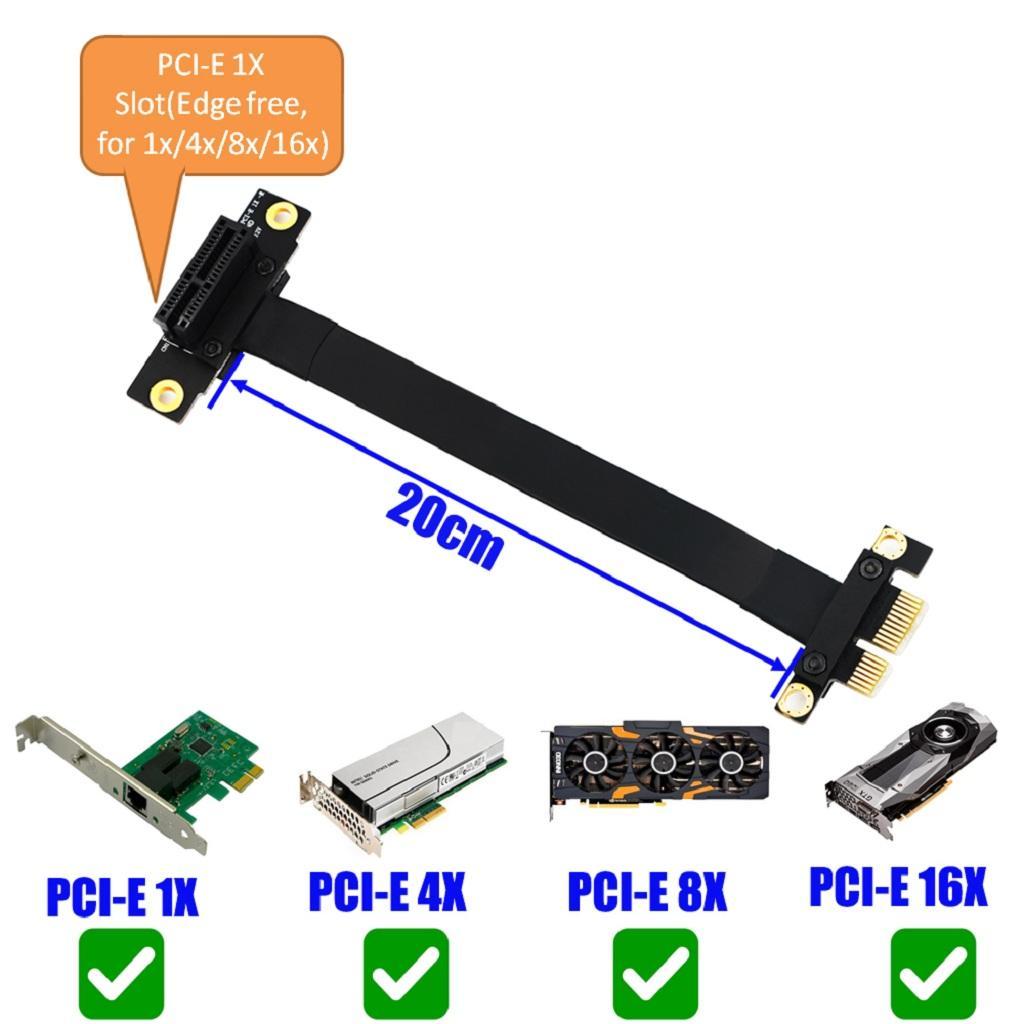 PCI - E   Express   1X   Riser   Extension   Single   Slot   Cable   for