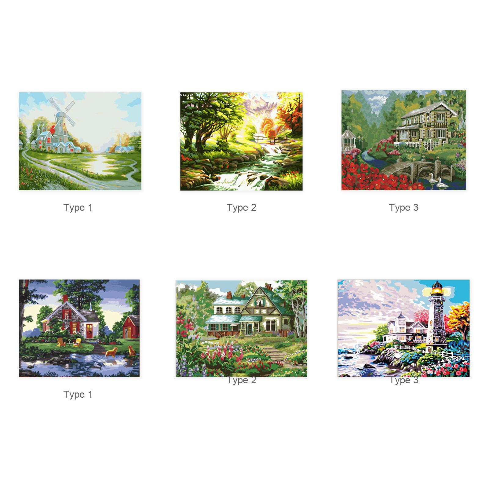 Tranh sơn dầu tự làm theo số kích thước 16 x 20 inch trên vải Canvas