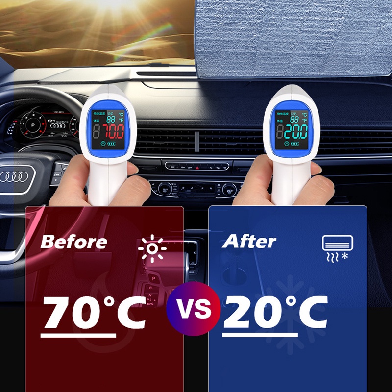 Tấm che nắng kính lái ô tô 5 lớp tráng bạc phản quang chống nóng tia UV