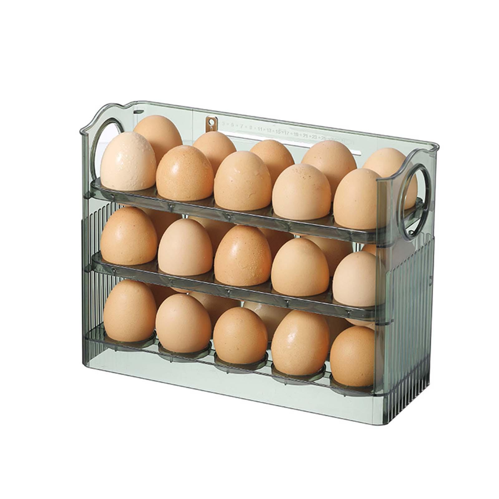 Egg Holder for Fridge,3 Layer  Fridge Egg Tray Container,Kitchen Countertop Fresh Egg Storage Container