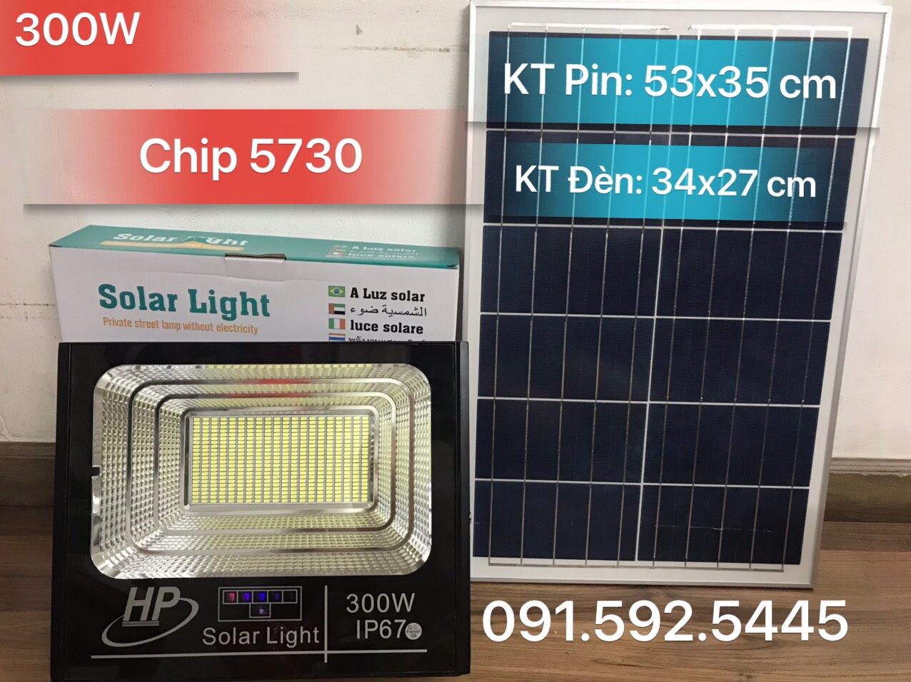 ĐÈN NĂNG LƯỢNG MẶT TRỜI 300W. ĐÈN PHA LED CHUẨN IP67,VỎ NHÔM ĐÚC