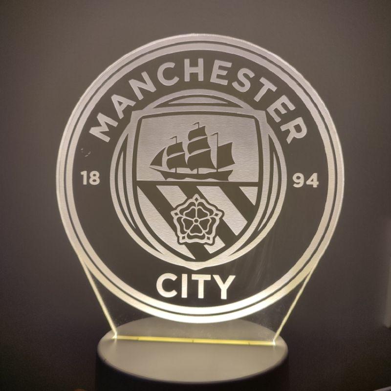 Đèn Led 3D Manchester City decor bàn học decor bàn làm việc quà tặng sinh nhật có khắc tên