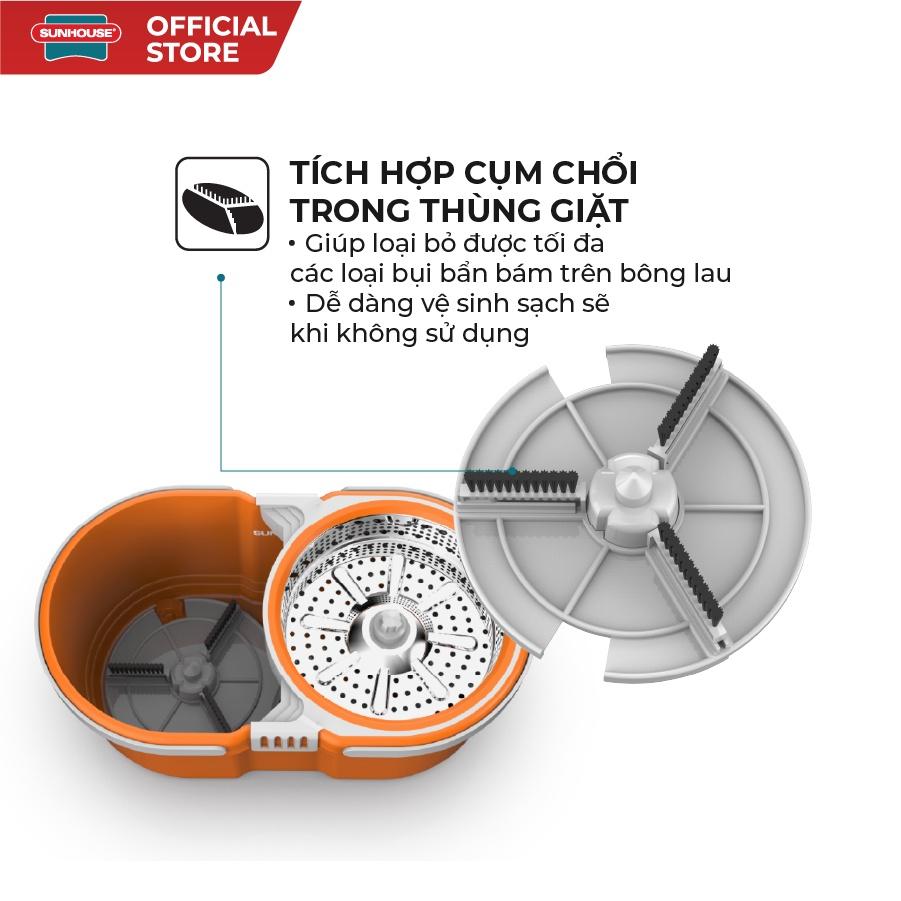 Bộ Lau Nhà Xoay 360 Độ SUNHOUSE KS-CL260PO Màu Cam