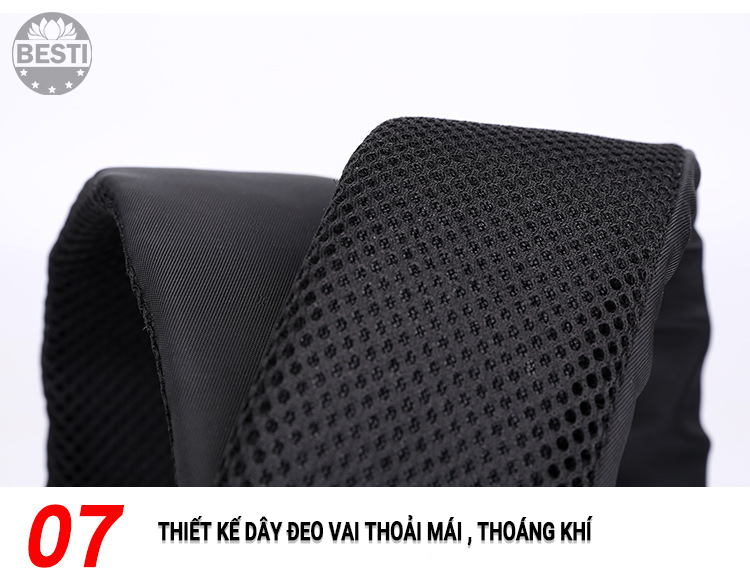 Balo Nam Chống Thấm Nước, Chống Xước, Chống Trộm, Thoáng Khí Phong Cách Thời Trang Besti BTY01 Chất Liệu Vải Cao Cấp Oxford - Hàng Chính Hãng
