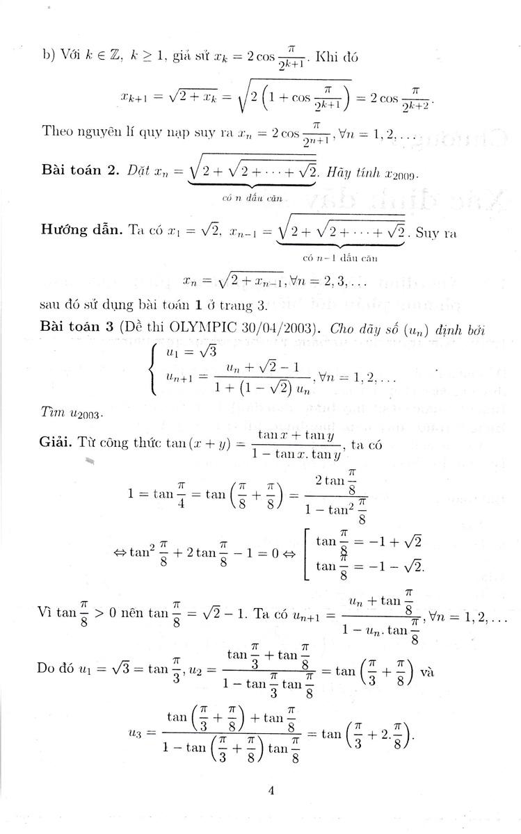 Bồi Dưỡng Học Sinh Giỏi - Chuyên Khảo Dãy Số