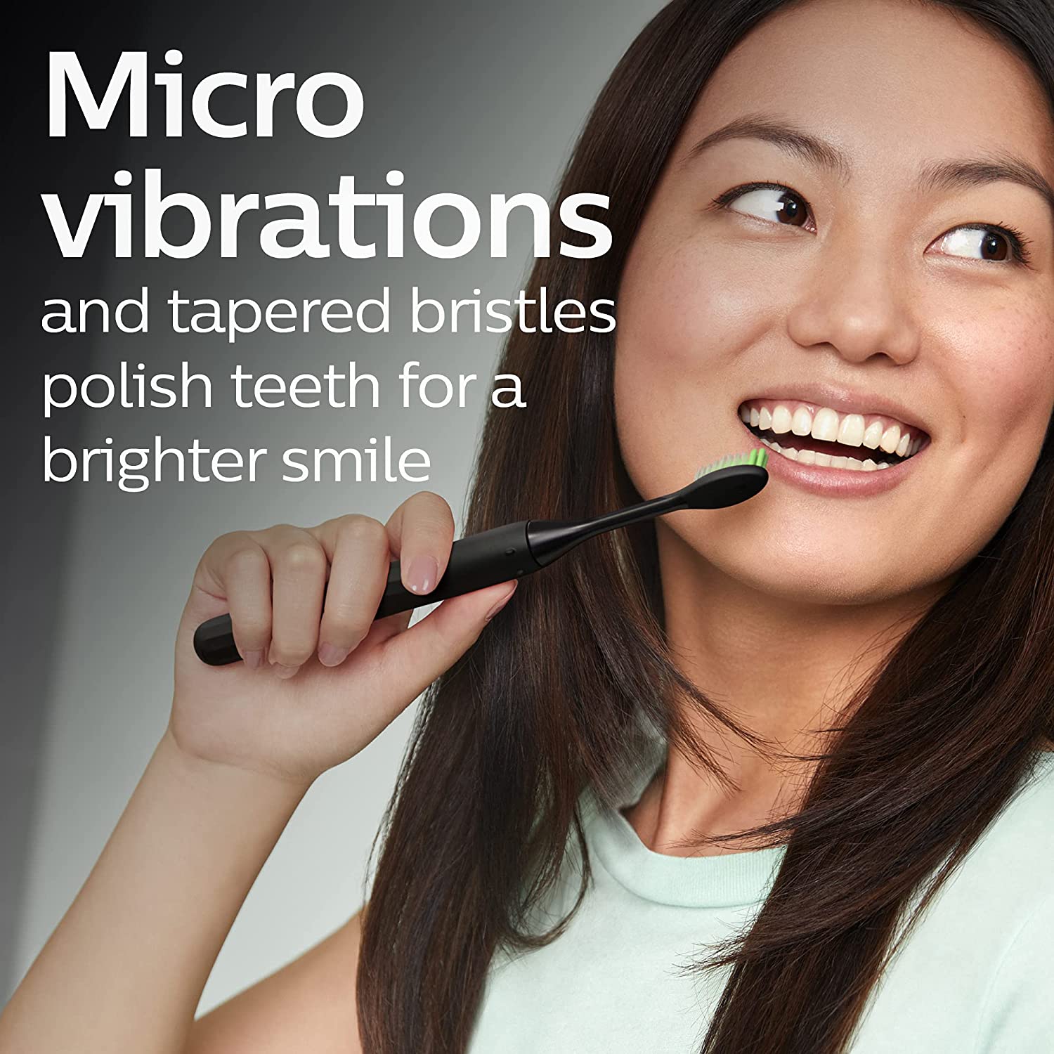 Bàn chải đánh răng có thể sạc lại Philips One by Sonicare, Shadow Black, HY1200 / 06