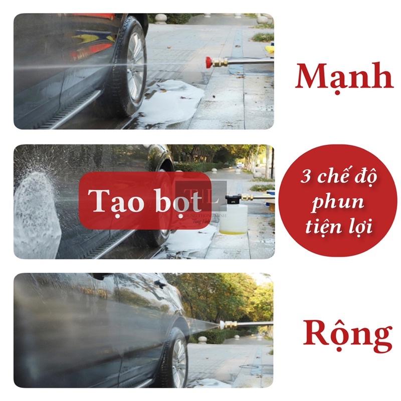 Máy Tăng Áp Lực Nước Vòi Phun Rửa XeTăng áp lực nước từ 3 đến 5 lần, 3 chế độ phun linh hoạt đa dạng.