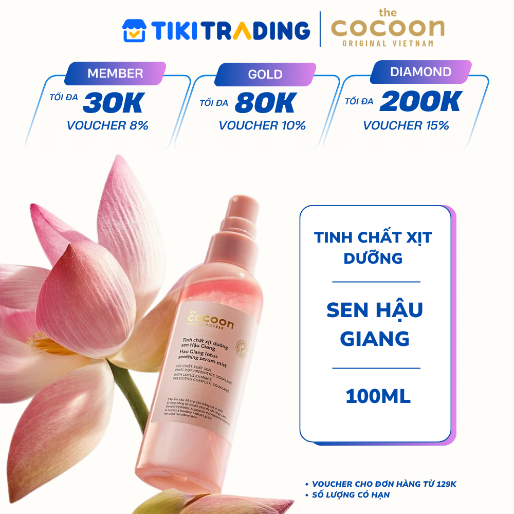 Tinh chất xịt dưỡng sen Cocoon 100ml
