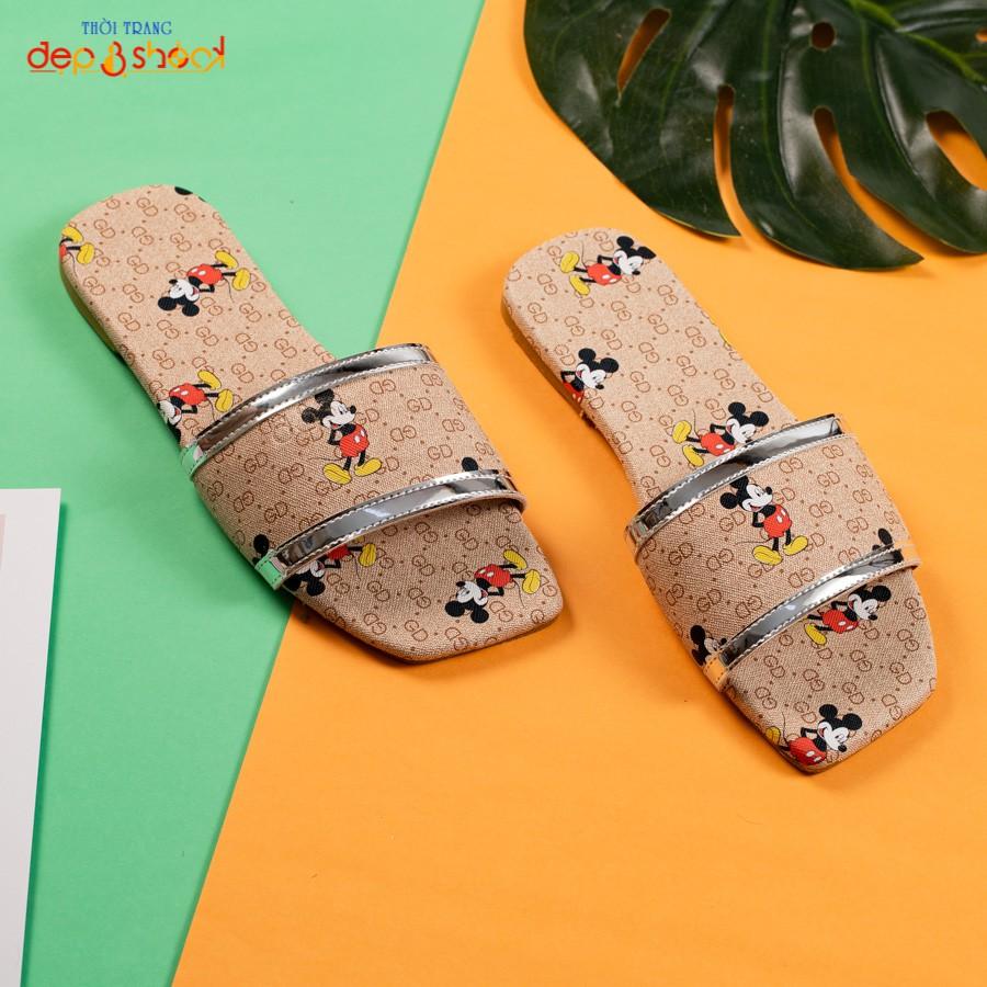 Dép nữ thời trang quai ngang hình Micky HOT TREND Dep&shock