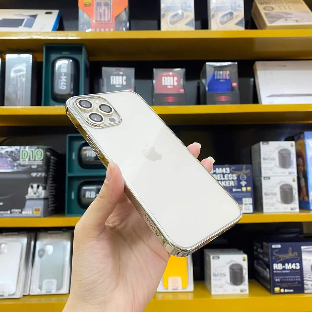 Ốp cao cấp Devia Cực Đẹp lưng trong viền màu dành cho Iphone 12/ 12 pro/ 12 max/ 12 pro max/ 13/ 13 promax - Hàng chính hãng 