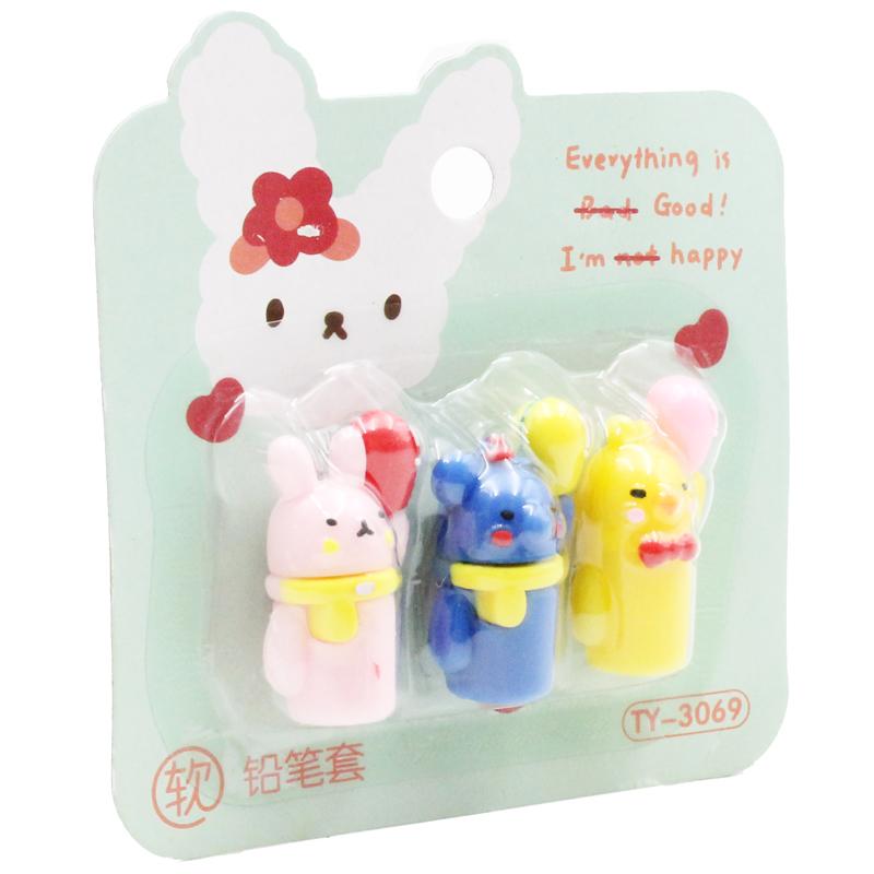 Vỉ 3 Nắp Đậy Bút - XiaoQingWa TY-3069
